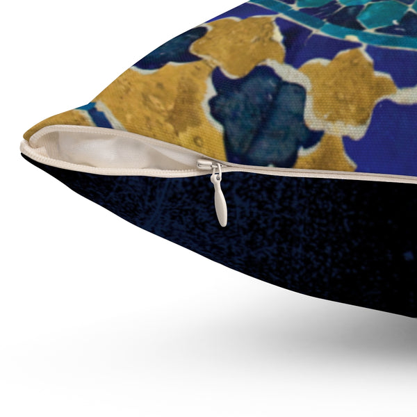 Pillow Sham Blue Luxury, Art Silk Throws For Bed Sofa Cushion Damask Pattern Modern Style Home Decor Cushion Cover - Royal Arabic