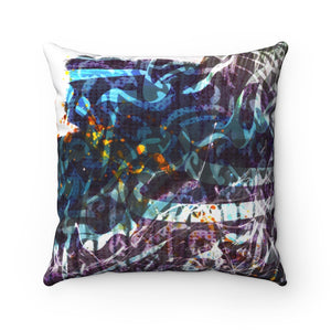 Abstract Arabic letters design Spun Polyester Square Pillow