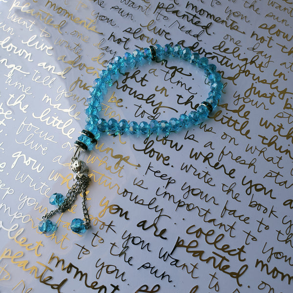 Baby Blue Tasbih Prayer Beads with 33 Beads - Muslim prayer beads -Subha - misbaha – prayer - worry beads - Islamic prayer beads
