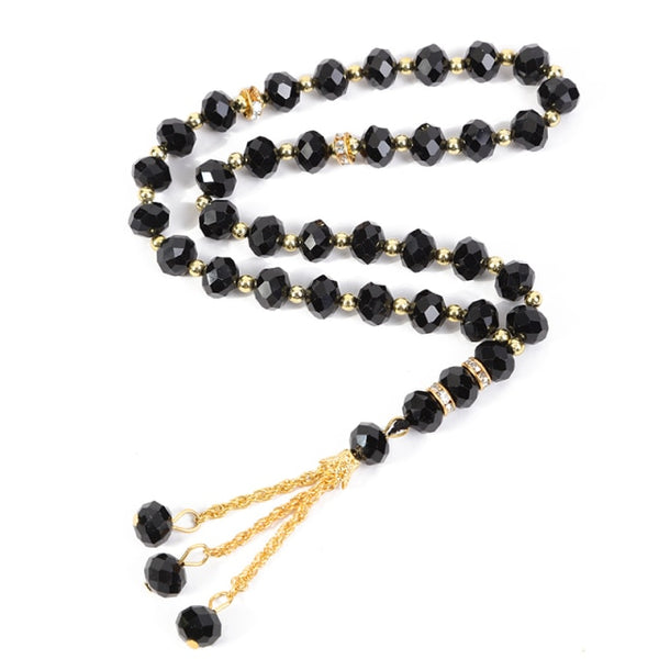 factory direct sale islamic Muslim Prayer Beads 10mm 33pc glass crystal Tasbih prayer beads misbaha