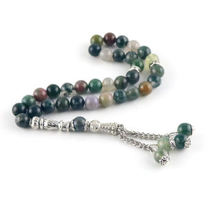 New Indian agate natural stone 10mm33 beads Islamic Muslim worship Tasbih Allah woman bracelet men's bracelet gift